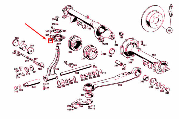 A1103500675 - NEW MERCEDES-BENZ S W108 REAR AXLE RUBBER MOUNTING A1103500675 ORIGINAL