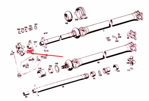 A1114100130 - NEW MERCEDES-BENZ S W108 PROPELLER SHAFT CENTERING FLANGE A1114100130 ORIGINAL