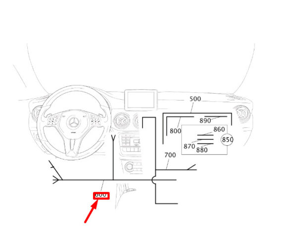 A1175406002 - MERCEDES-BENZ CLA C117 Ignition Lock Wiring Harness LHD A1175406002 ORIGINAL