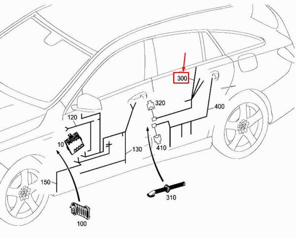 A1175407409 - MERCEDES-BENZ CLA C117 Rear Door Wiring Harness A1175407409 ORIGINAL