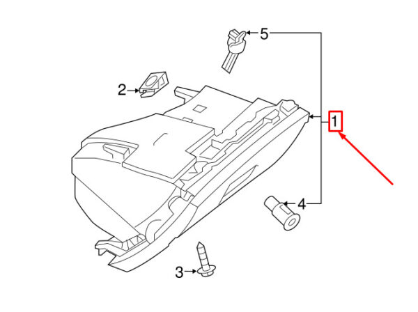 A11768042009H68 - NEW MERCEDES-BENZ CLA COUPE C117 GLOVE BOX A11768042009H68 ORIGINAL