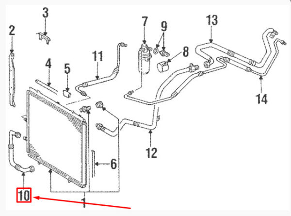 A1408303915 - NEW MERCEDES-BENZ S W140 REFRIGERANT HOSE A1408303915 ORIGINAL