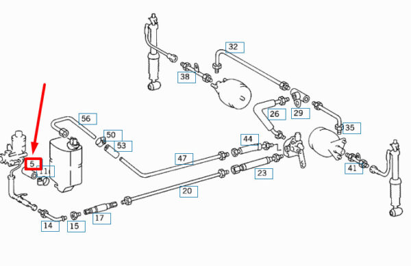 A1409971582 - NEW MERCEDES-BENZ S W140 OIL TANK TO OIL PUMP HOSE A1409971582 ORIGINAL