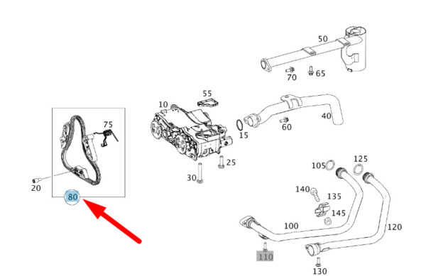 A1561801371 - MERCEDES-BENZ C W204 Oil Pump Chain Set A1561801371 ORIGINAL