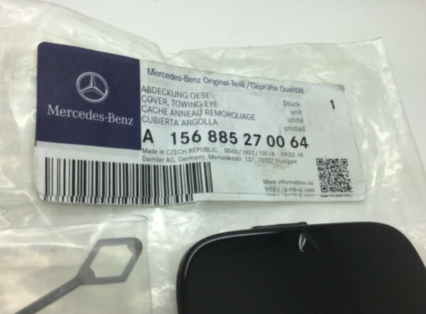 A156885270064 - MERCEDES-BENZ GLA X156 Rear Bumper Tow Eye Lower Cover A156885270064 ORIGINAL