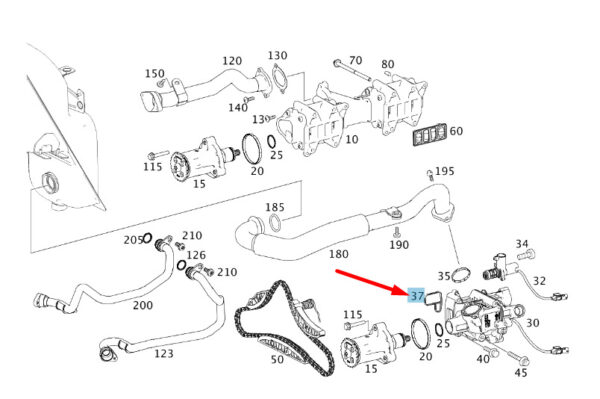 A1591840661 - MERCEDES-BENZ SLS AMG C197 Oil Pump Molded Seal A1591840661 ORIGINAL