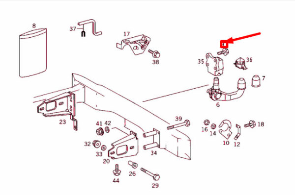 A1633150071 - NEW MERCEDES-BENZ ML W163 TRAILER COUPLING SCREW A1633150071 ORIGINAL