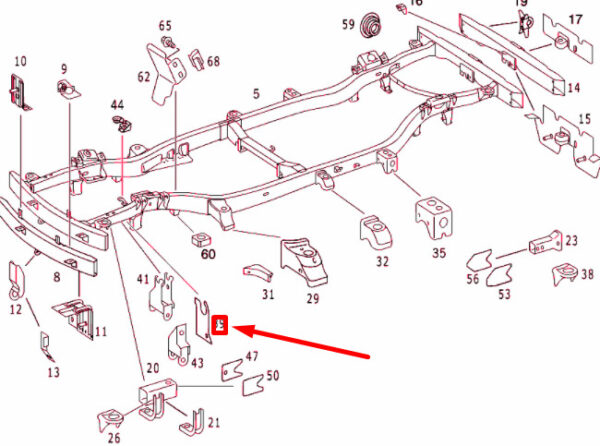 A1633170340 - MERCEDES-BENZ ML W163 Frame Bracket A1633170340 ORIGINAL