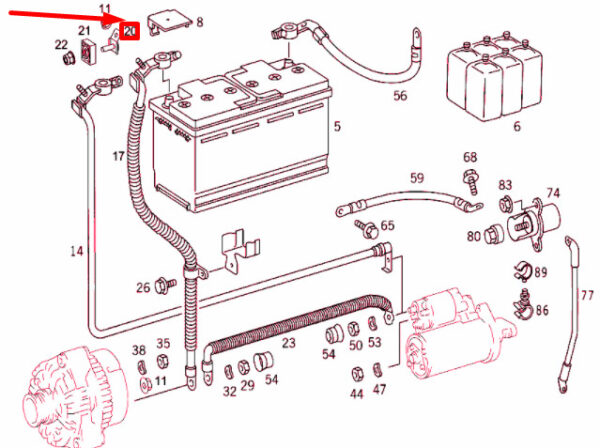 A1635401173 - NEW MERCEDES-BENZ ML W163 BATTERY FUSE BRACKET A1635401173 ORIGINAL