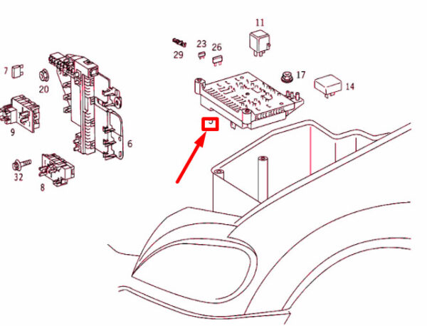 A1635450205 - NEW MERCEDES-BENZ ML W163 ELECTRICAL COMPARTMENT RELAY A1635450205 ORIGINAL