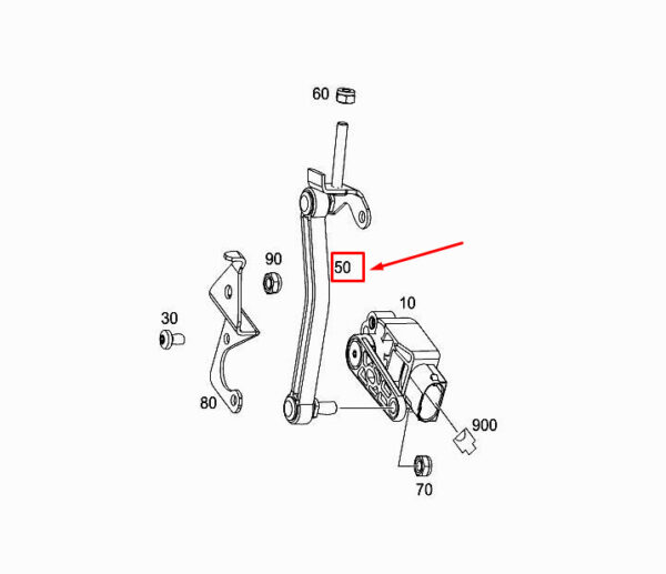 A1663200232 - MERCEDES-BENZ GLE W166 Front Right Stabilizer Link Rod A1663200232 ORIGINAL