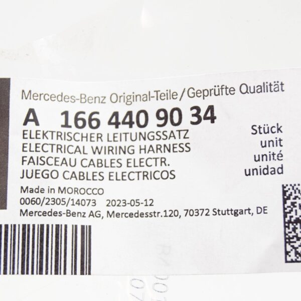 A1664409034 - NEW MERCEDES-BENZ GL-CLASS X166 REAR BUMPER CABLE HARNESS A1664409034 ORIGINAL