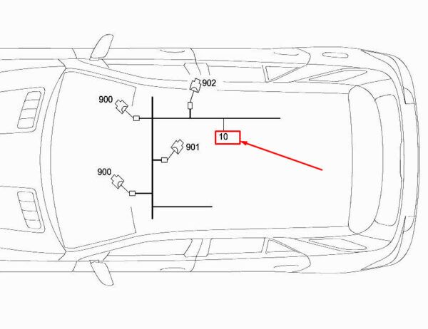 A1665401633 - MERCEDES-BENZ ML W166 Interior Lamps Wiring Harness A1665401633 ORIGINAL