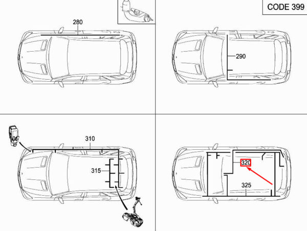 A1665403710 - MERCEDES-BENZ ML W166 Multifunction Camera Wiring A1665403710 ORIGINAL
