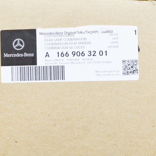 A1669063201 - NEW MERCEDES-BENZ GLE W166 REAR RIGHT TAILLIGHT A1669063201