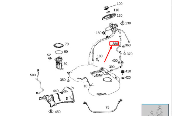 A1674701901 - MERCEDES-BENZ GLS X167 Fuel Bleed Line A1674701901 ORIGINAL