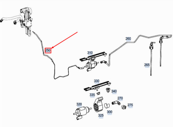 A1674703503 - MERCEDES-BENZ GLE W167 Fuel Line A1674703503 ORIGINAL