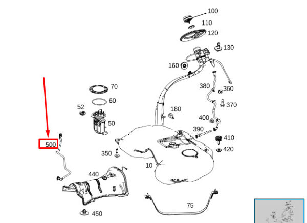 A1674707801 - MERCEDES-BENZ GLS X167 Fuel Feed Line A1674707801 ORIGINAL