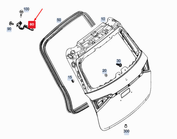 A1677401600 - MERCEDES-BENZ GLE W167 Rear Right Side Bootlid Hinge A1677401600 ORIGINAL