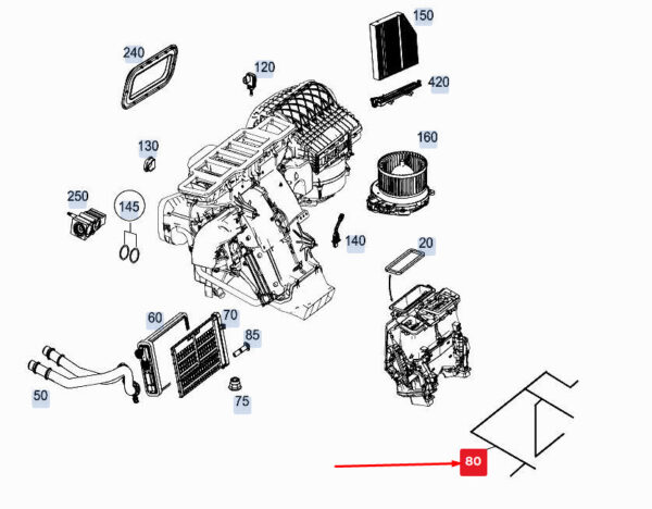 A1678204901 - MERCEDES-BENZ GLE W167 Air Conditioner Case Harness A1678204901 ORIGINAL
