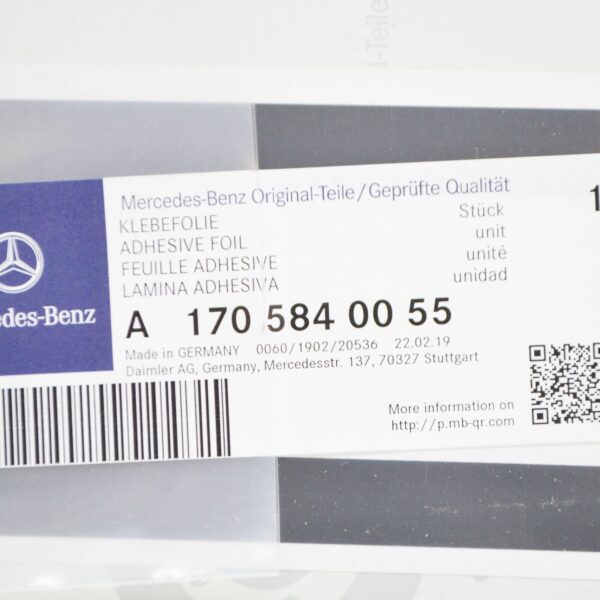A1705840055 - NEW MERCEDES-BENZ SLK R170 DOOR ROCKER PANEL ADHESIVE FOIL A1705840055