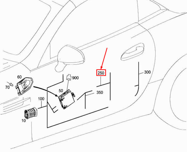 A1728250082 - MERCEDES-BENZ SLK R172 Ambiance Illumination Harness A1728250082 ORIGINAL