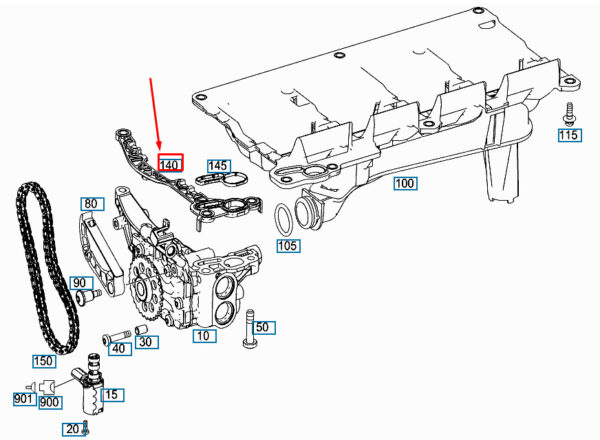 A1771810139 - MERCEDES-BENZ S W222 Engine Oil Pump Spacer Plate A1771810139 ORIGINAL