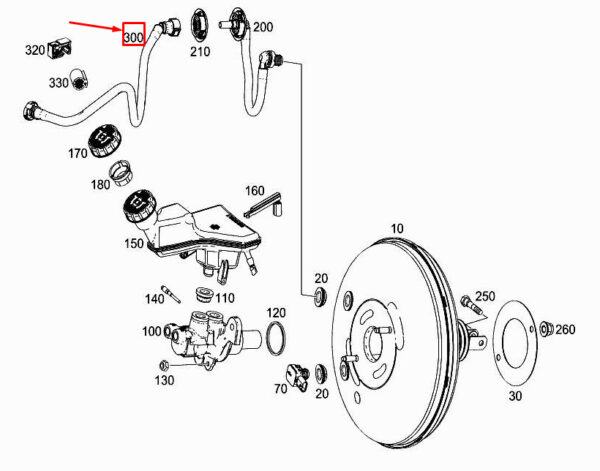 A1774300500 - MERCEDES-BENZ A W177 Brake Booster Vacuum Line A1774300500 ORIGINAL