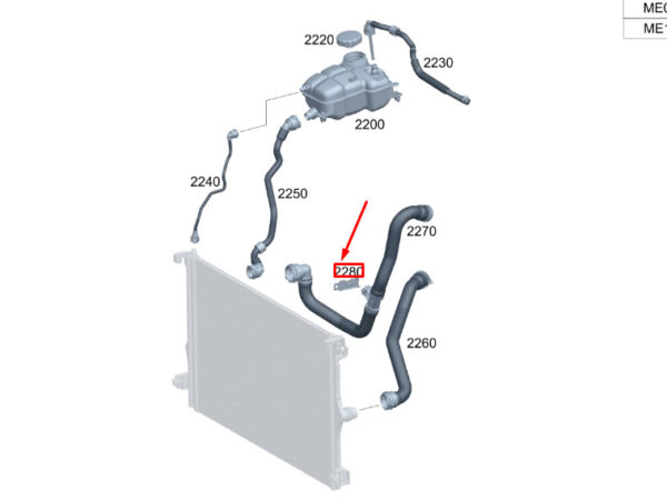 A1775040700 - MERCEDES-BENZ GLA H247 Coolant Line Mount Bracket A1775040700 ORIGINAL