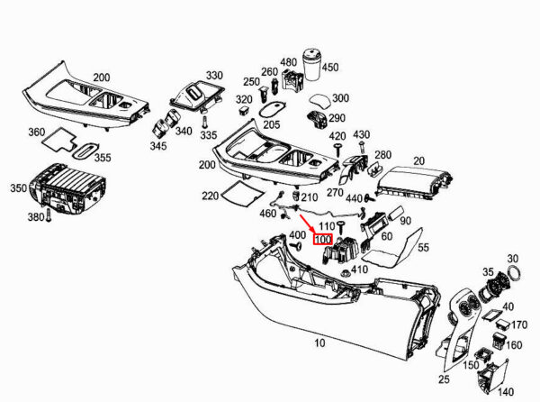 A1776833700 - MERCEDES-BENZ A W177 Central Console Bracket A1776833700 ORIGINAL