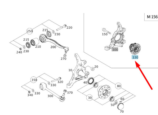 A2043300525 - MERCEDES-BENZ C W204 Front Left Wheel Hub A2043300525 ORIGINAL