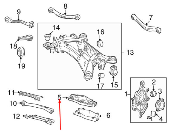 A2043503506 - NEW MERCEDES-BENZ C-CLASS W204 REAR SPRING CONTROL ARM A2043503506 ORIGINAL