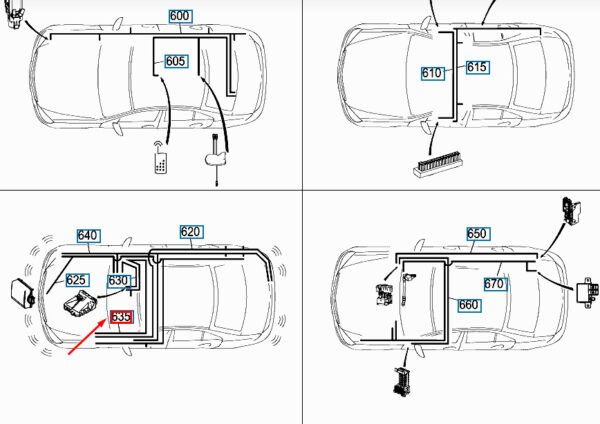 A2044405510 - MERCEDES-BENZ C W204 Multi. Camera Wiring Harness LHD A2044405510 ORIGINAL