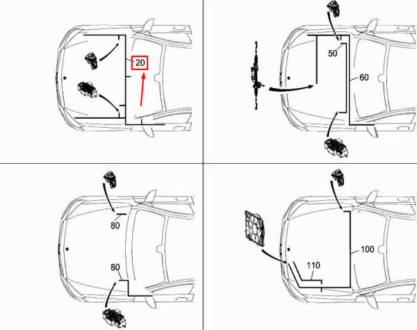 A2055403916 - MERCEDES-BENZ C W205 Engine Wiring Harness A2055403916 ORIGINAL