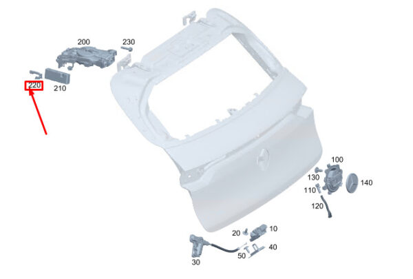 A2058200130 - MERCEDES-BENZ EQC Rear Side Wall Drive Mount Holder A2058200130 ORIGINAL