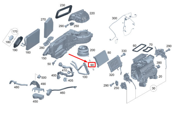 A2058351000 - MERCEDES-BENZ EQC Heat Exchanger Seal Kit A2058351000 ORIGINAL