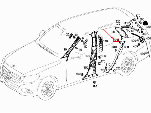 A2059052213 - MERCEDES-BENZ GLC X253 Rear Left Seat Control Switch A2059052213 ORIGINAL