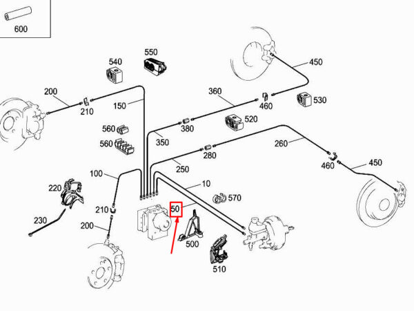 A2074201226 - MERCEDES-BENZ E Coupe C207 Brake Line A2074201226 ORIGINAL