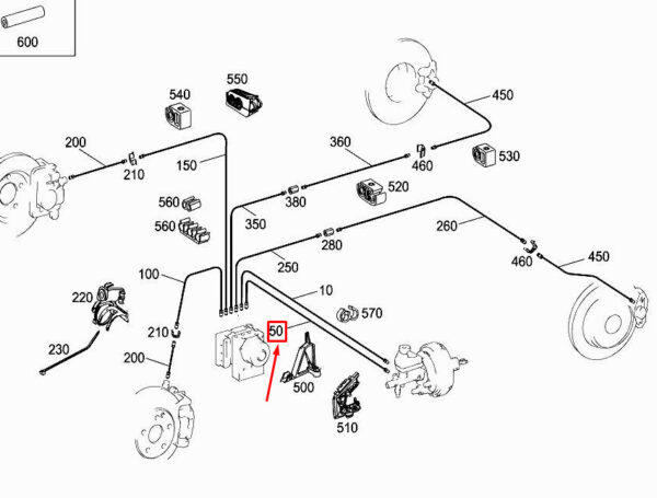A2074203926 - MERCEDES-BENZ E Cabrio A207 Brake Line A2074203926 ORIGINAL