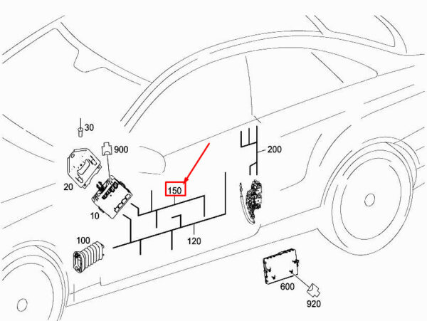 A2074406034 - MERCEDES-BENZ E Coupe C207 Front Door Wiring Harness A2074406034 ORIGINAL