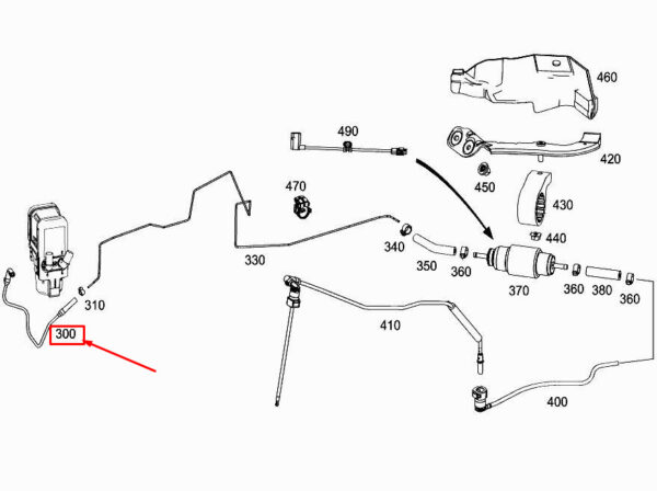 A2074700224 - MERCEDES-BENZ E Coupe C207 Heater Fuel Line A2074700224 ORIGINAL