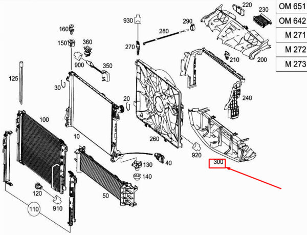 A2075052830 - NEW MERCEDES-BENZ E CABRIO A207 ENGINE RADIATOR AIR DUCTING A2075052830 ORIGINAL