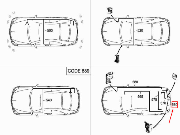 A2075407832 - MERCEDES-BENZ E Coupe C207 Trunk Lid Wiring Harness A2075407832 ORIGINAL