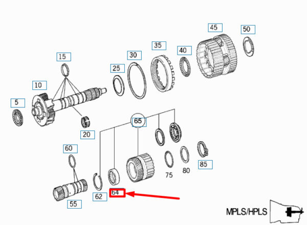 A2112700031 - NEW MERCEDES-BENZ E W211 TRANSMISSION HOOP FREEWHEEL A2112700031 ORIGINAL
