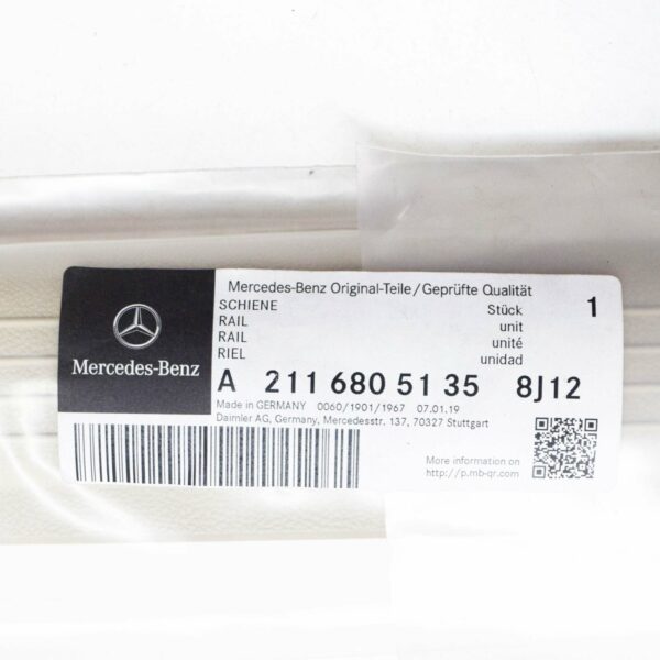 A21168051358J12 - MERCEDES-BENZ E W211 Front Left Inside Rail A21168051358J12 ORIGINAL