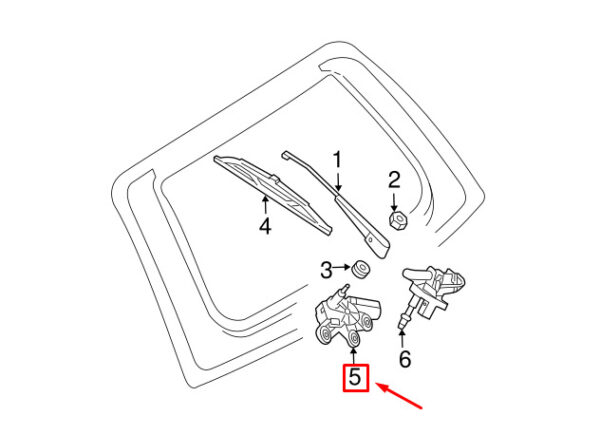 A2118200342 - NEW MERCEDES-BENZ E T-MODEL S211 TAILGATE WINDOW WIPER MOTOR A2118200342