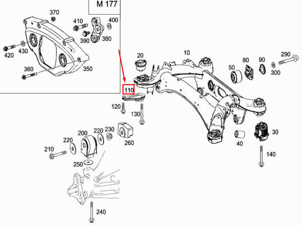 A2133204801 - MERCEDES-BENZ E W213 Rear Left Axle Stop Plate A2133204801 ORIGINAL