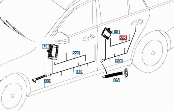 A2135407744 - MERCEDES BENZ E W213 Rear Door Electrical Wiring Harness A2135407744 ORIGINAL