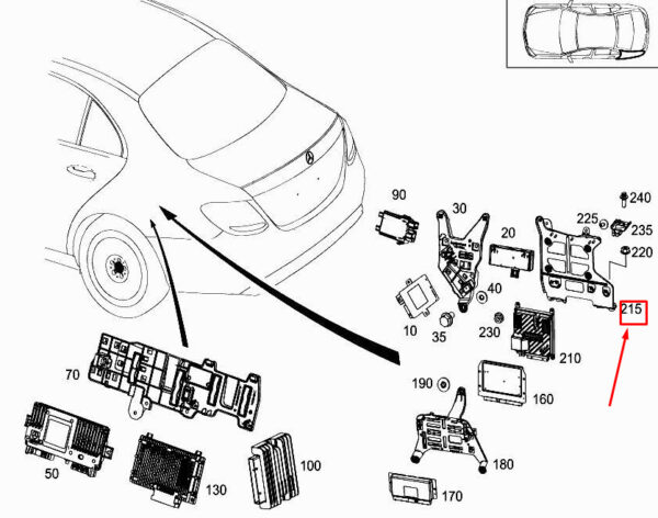 A2135452440 - MERCEDES-BENZ E W213 Amplifier Control Unit Bracket A2135452440 ORIGINAL