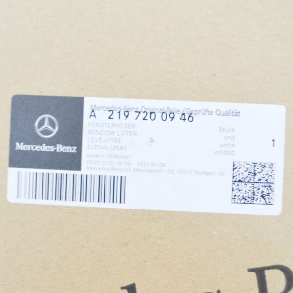 A2197200946 - NEW MERCEDES-BENZ CLS C219 DOOR WINDOW REGULATOR FRONT LEFT A2197200946 ORIGINAL